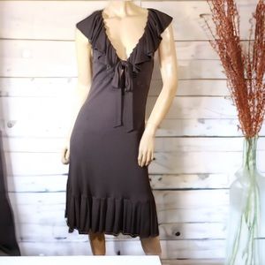 New Diane Von Furstenberg 10 Grey Baila Dress